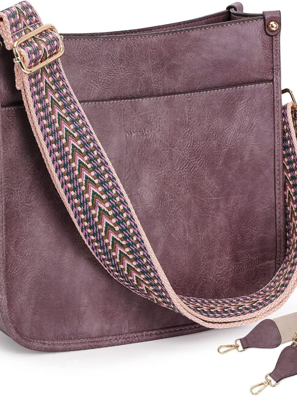 Crossbody Bags for Women Trendy Vegan Leather Hobo Handbags With 2PCS Adjustable - Picture 8 of 8